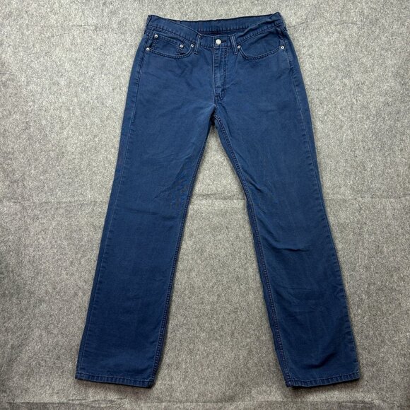 Levi's 514 Straight Fit Jeans Men's Size 36 X 34 Mid Rise Indigo Denim - Picture 2 of 12